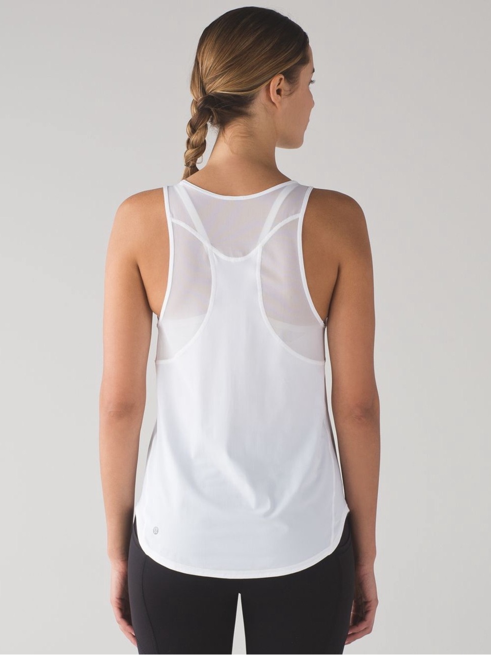 lululemon athletica White Mesh Racerback Tank